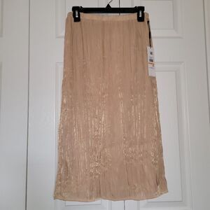 Calvin Klein Gold Shimmer Crinkle Skirt